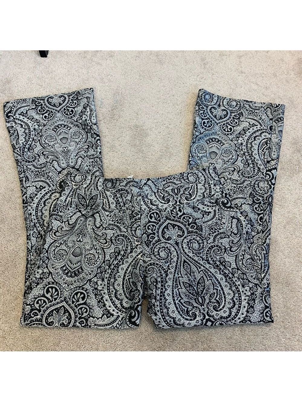 ZARA black silver jacquard pants limited edition Sz M NWT - Picture 7 of 15